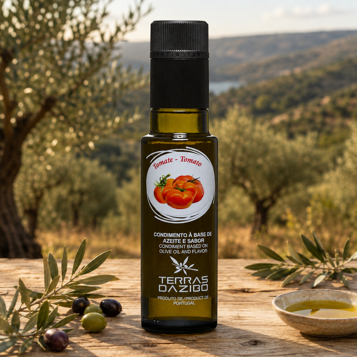 Tomato-flavored olive oil condiment 100ml